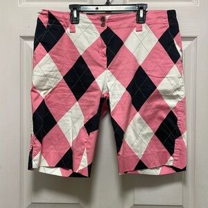 LOUDMOUTH | Golf |StretchTech |Argyll Diamond Bermuda |Colorful |Shorts |Size 10